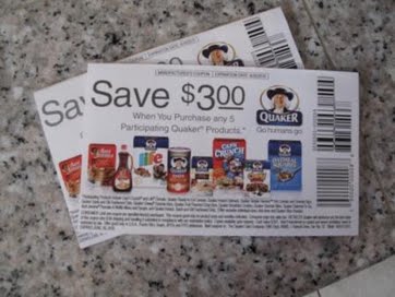 Elusive Quaker Tearpad Coupon for $3.00 off when you buy any 5 Quaker products - photo by: Julie & Heidi, Source: Flickr, found with Wylio.com