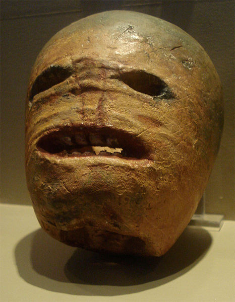An early rutabaga Jack-o-Lantern from the Museum of Country Life, Ireland.