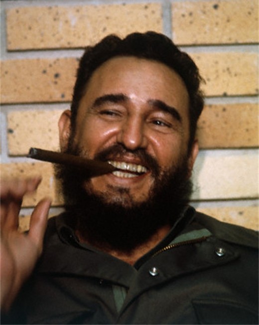 A middle aged and dapper looking Fidel Castro-long time Communist leader of Cuba.  He allowed the  Soviets to build nuclear silos on Cuba so the USA could be vaporized.
