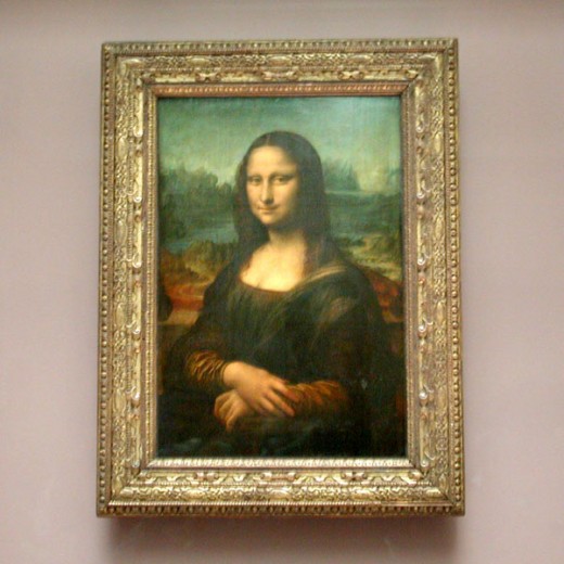 The Monalisa painting by Leonardo DaVinci.