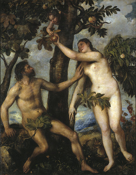 Adam and Eve by Titian. Wikimedia Commons - http://en.wikipedia.org/wiki/File:Tizian_091.jpg Public Domain ~ Copyright Expired