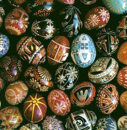 Ukrainian Easter eggs, courtesy of Carl Fleischhauer , Creative Commons