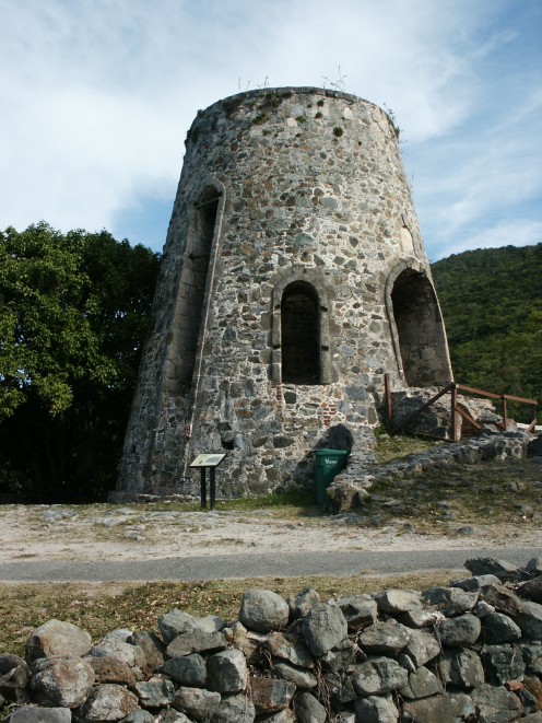 Sugar cane ovens from the past on St John.