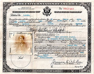One of Bob's "crofter" ancestors: Mary McKinnnon