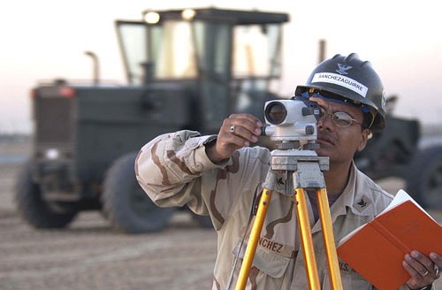 A Civil Engineer busy at his work