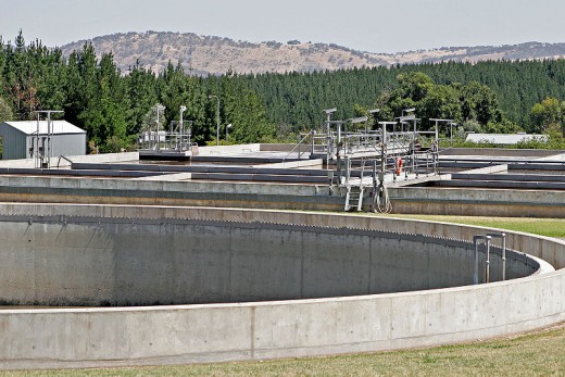A sewage treatment plant