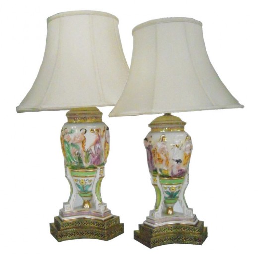 Capodimonte Porcelain lamps