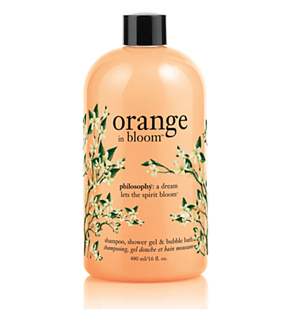 Philosophy's Orange in Bloom shower gel smells more flowery than fruity, but is a refreshing spring or summer scent. 