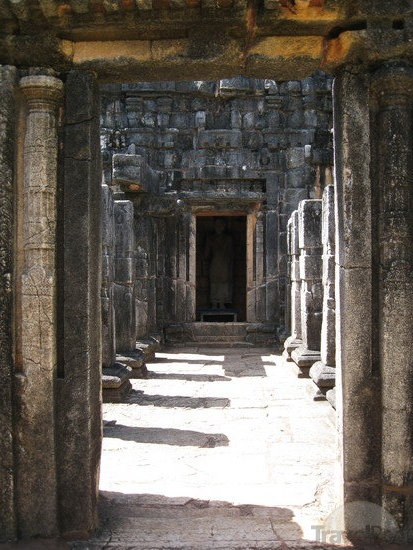 Stone Pillars inside the Nalanda Gedige