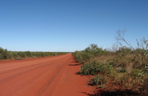 Looking east toward Pardoo, about seven kilometres along the Cape Kedauron Road.