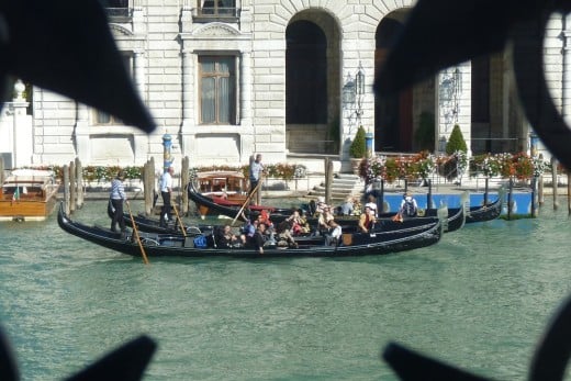 More gondolas on the Grand Canal as seen from the Peggy Guggenheim Collection