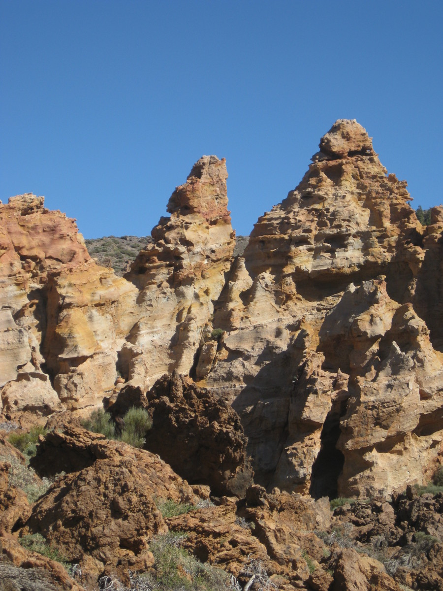 Weird volcanic rock formations