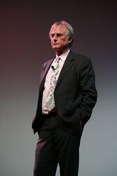 Richard Dawkins, self-avowed atheist, standing at the University of Texas, Austin (March 2008 ).