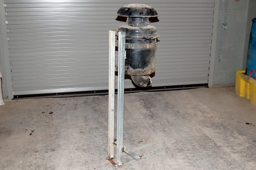 At work we fabricated a support system for an air filter that we're going to make work on one of our blower systems.