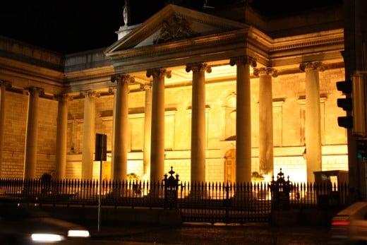 The old Irish Parliament building at College Green, Dublin