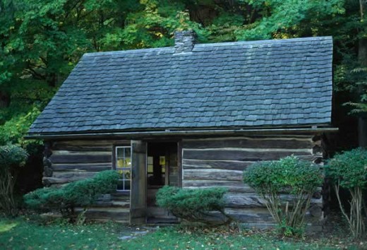 Millard Fillmore birthplace replica, Fillmore Glen State Park, New York.