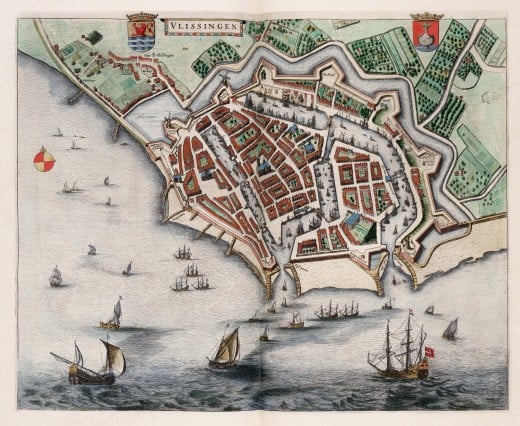 1649 Atlas van Loon map of Vlissingen
