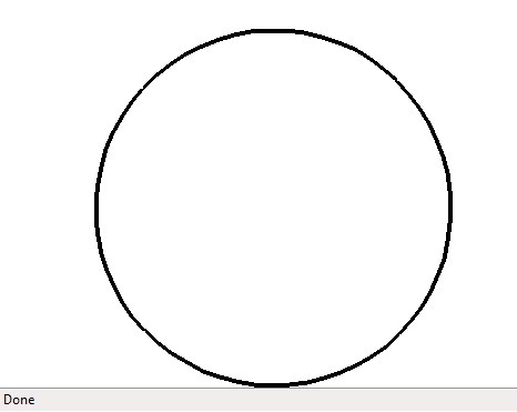 A slightly irregular, but very recognizable circle