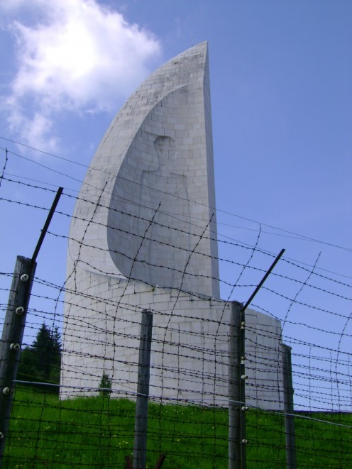 Close up of the memorial at Natzweiler-Struthof