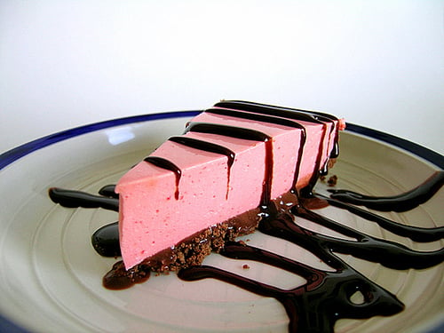 For a variation on the strawberry silk shortbread pie, use a chocolate crust and drizzle the pie with chocolate.