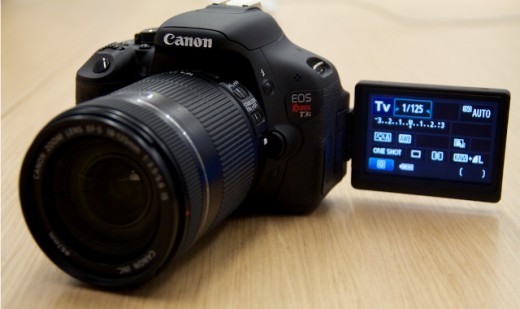 Canon Rebel T3i (with screen showing)