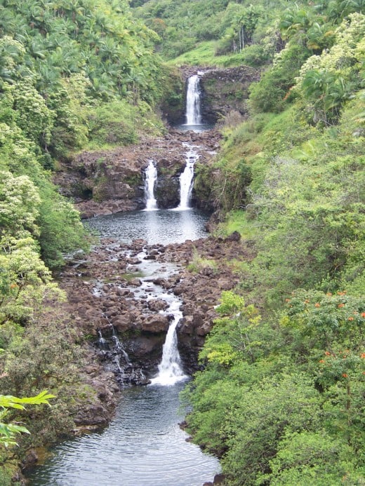 I could have stayed and watched these falls all day. With the tropical surroundings and the sounds of the rushing waters, so amazing.