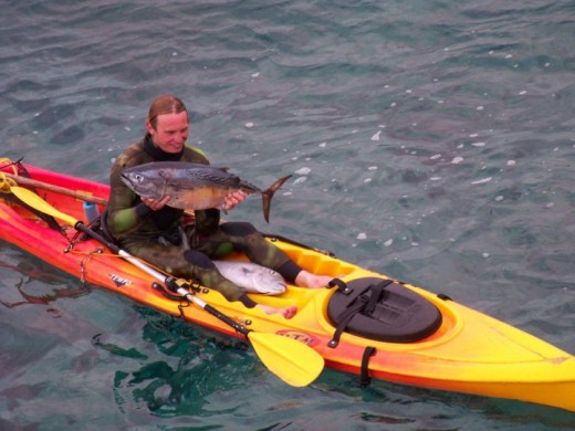 A man we saw ocean fishing 