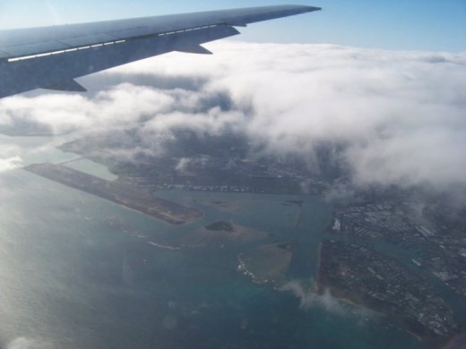 This was amazing ariel view coming up on the Hawaiian islands.