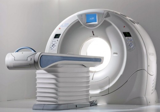 A powerful Toshiba CT scanner. An important weapon in the detection of cancer