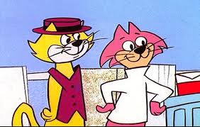 That's Top Cat (with the hat) and Choo Choo!