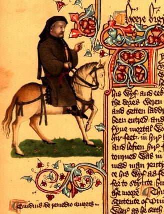 'The 'Ellesmere Chaucer', or 'Ellesmere Manuscript' is an early 15th century illuminated manuscript of Geoffrey Chaucer's Canterbury Tales, held in the Huntington Library, in San Marino, California' http://en.wikipedia.org/wiki/Ellesmere_manuscript P