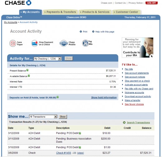 chase online login