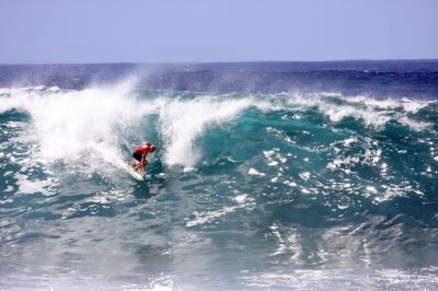 Surfing Kona, Hawaii