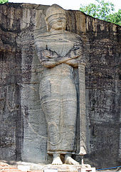 Standing Statue of Lord Buddha in Gal Viharaya Polonnaruwa