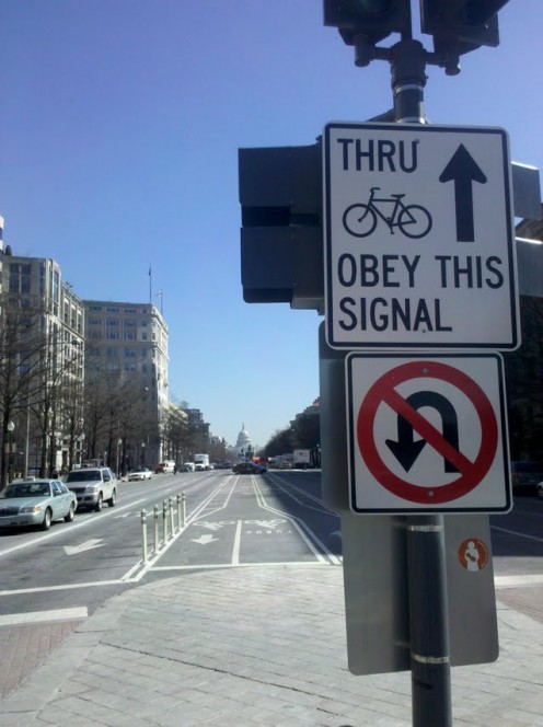 New bike lanes in the nation's capital make commuting by pedal power easier than ever. These lanes along Pennsylvania Avenue between the Capitol and the White House even have their own dedicated traffic signals.
