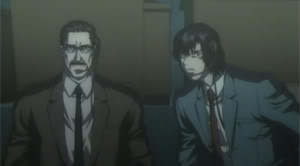 NPA chief Yagami Soichiro (Light's dad) and Matsuda.