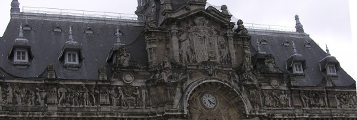 Facade detail of Roubaix's City Hall