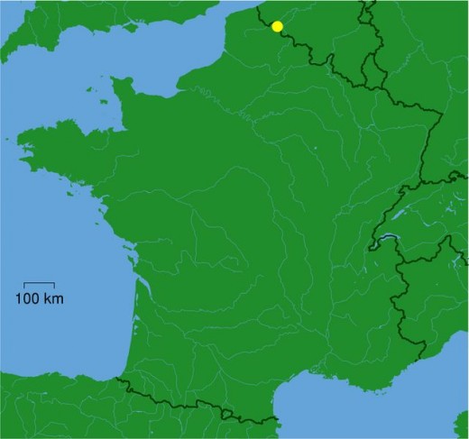 Map location of Roubaix, France