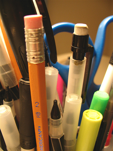 Thinking about throwing away that empty pen? Think twice. Do you have pens and pencils in every area of your house? Better get on it. Writing utencils make a great weapon in a pinch!
