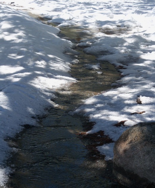 There was a lot of snow, but it was melting fast.