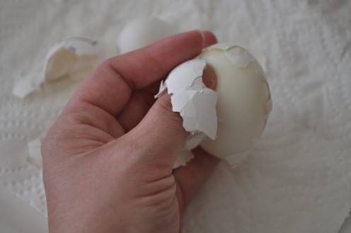 This is the only recipe for Hard Boiled Eggs that I have used that made the shell literally fall off!
