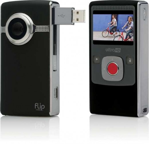 Flip camera camcorder.