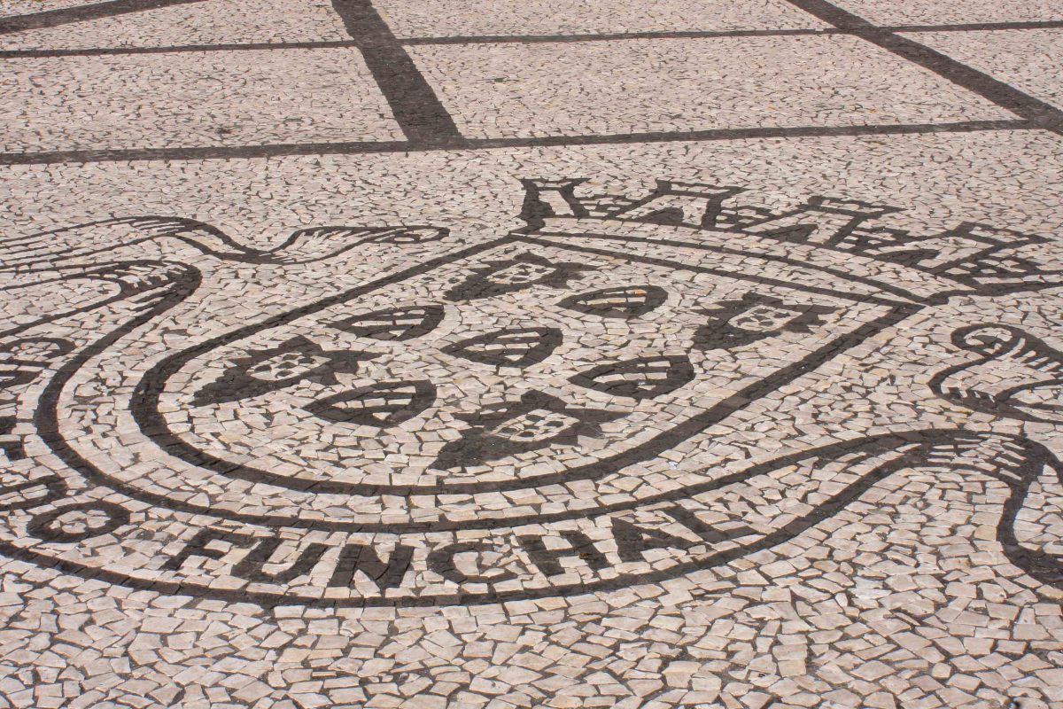 Many of the streets of Funchal are decoratively tiled in black and white in various designs. I seem to have taken lots of photos of these. Sad aren't I? 