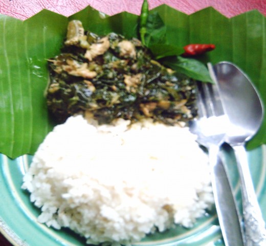 LAING with rice (Photo by Travel Man)