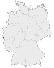 Map location of Aachen in Germany