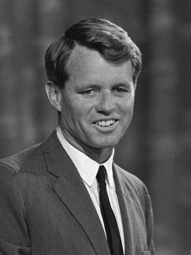 Robert "Bobby" Francis Kennedy (RFK), candidate for U.S. President.