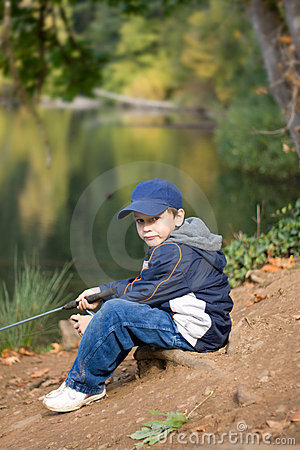 fisherboy at the pond.