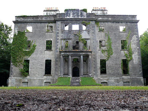 The facade of Moore Hall, Co.Mayo.