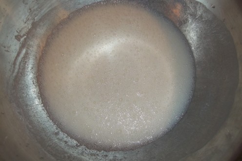 Flour and water without lumps