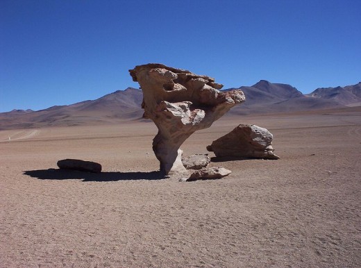 Rock eroded by wind into unique formation